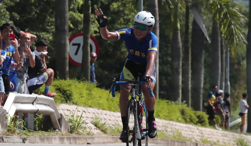 Ko Siu-wai celebrates after winning the men’s elite at 2018 Hong Kong Championships in Tin Shui Wai. Photo: Jonathan Wong Ko Siu-wai celebrates after winning the men’s elite at 2018 Hong Kong Championships in Tin Shui Wai. Photo: Jonathan Wong
