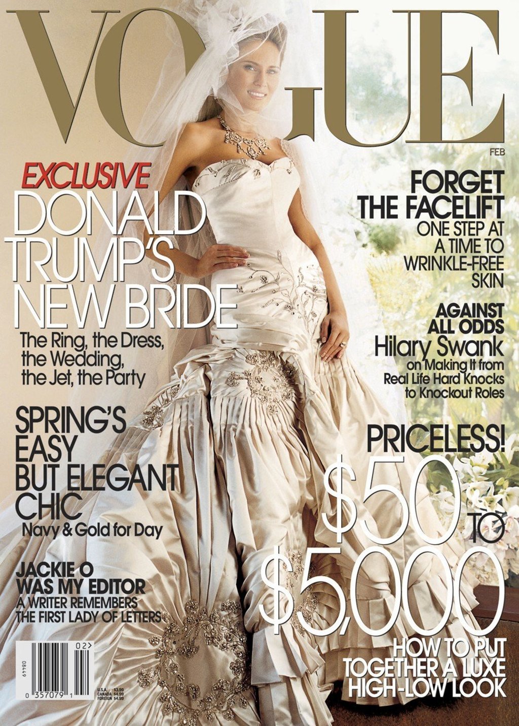 Melania Trump posing on the February cover of American Vogue magazine. Photo: Reuters Melania Trump posing on the February cover of American Vogue magazine. Photo: Reuters