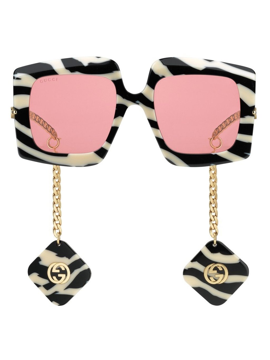 Gucci’s new retro-chic sunnies – with earings. Photo: Gucci