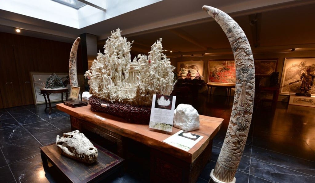 One of the two rare bone sculptures in the bungalow, of which there are only four in the world. Photo: JNA Media Group via Bloomberg One of the two rare bone sculptures in the bungalow, of which there are only four in the world. Photo: JNA Media Group via Bloomberg