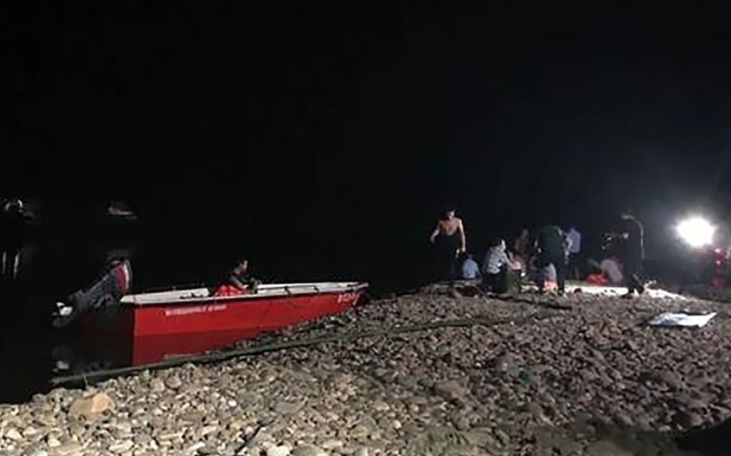 Eight pupils fell into a river in the village of Tongjia, Tongnan district at around 3.30pm on Sunday. None survived. Photo: Weibo