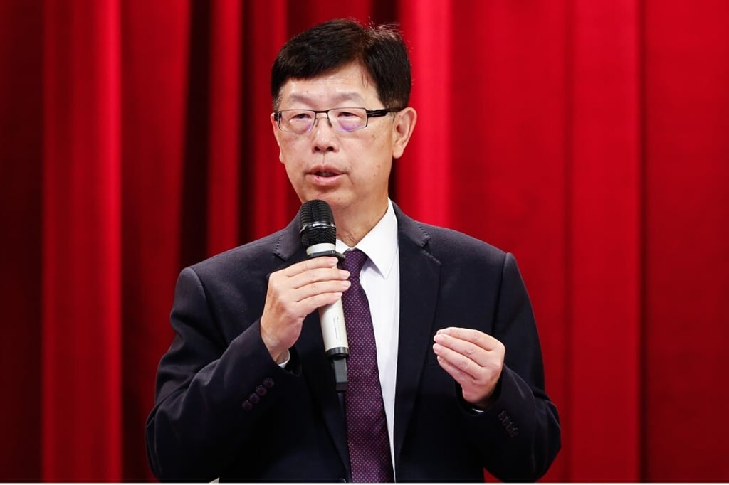 Liu Young-way, chairman of Hon Hai Precision Industry, speaks during the company's annual general meeting in New Taipei City, Taiwan, on June 23. Photo: Bloomberg