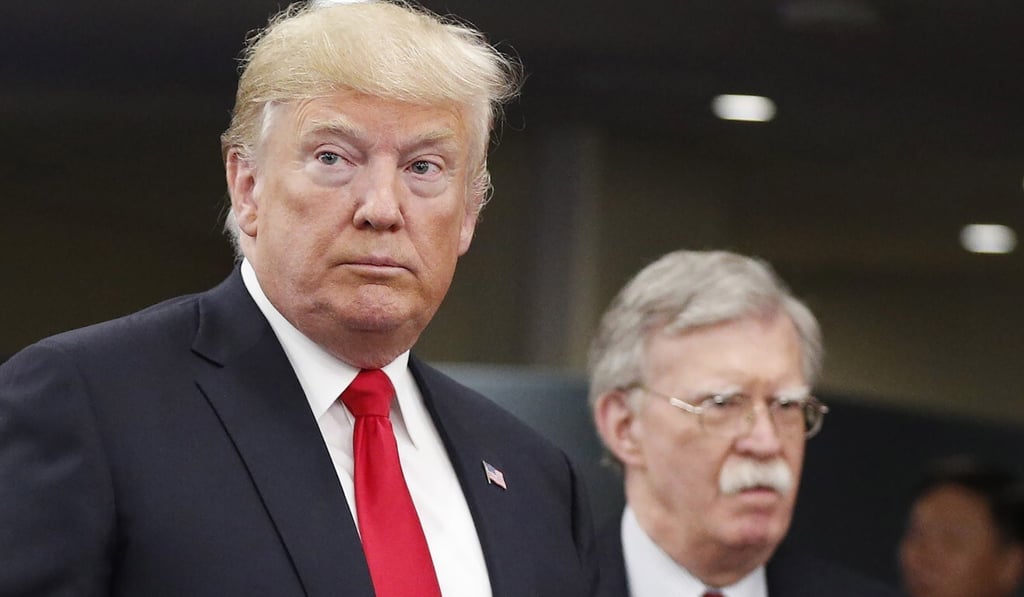 US President Donald Trump and former national security adviser John Bolton. Photo: EPA-EFE US President Donald Trump and former national security adviser John Bolton. Photo: EPA-EFE