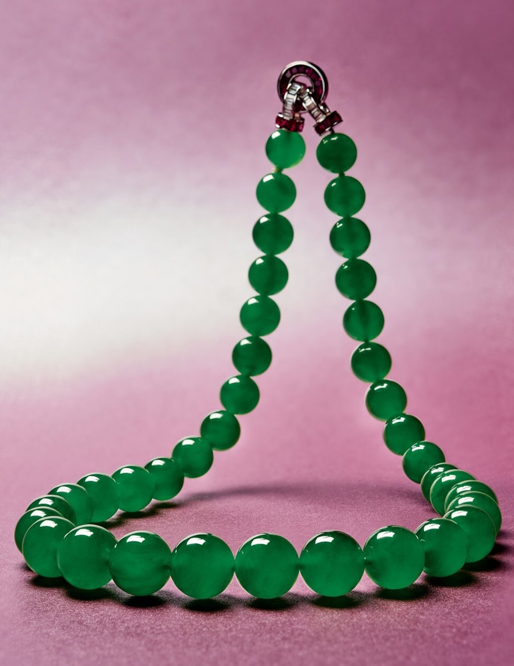 A jadeite necklace sold for HK$33.04 million