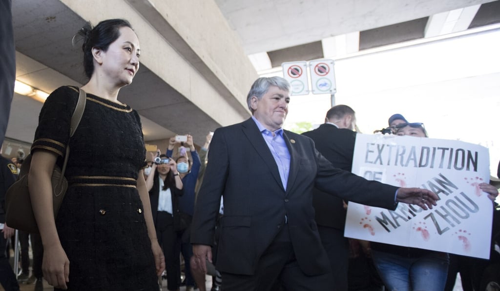 Meng Wanzhou, chief financial officer of Huawei Technologies, leaves the BC Supreme Court in Vancouver on May 27. Photo: AP
