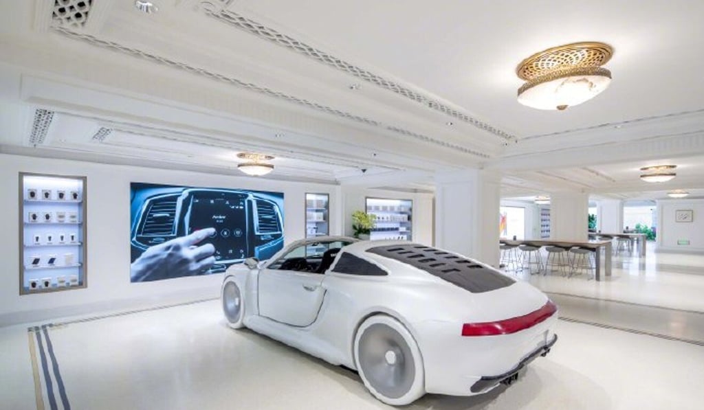 In addition to a vehicle showing off Huawei’s in-car entertainment system, the new flagship store has areas designated for smart home, mobile office, sports and health, smart travel and entertainment products. (Picture: Handout)