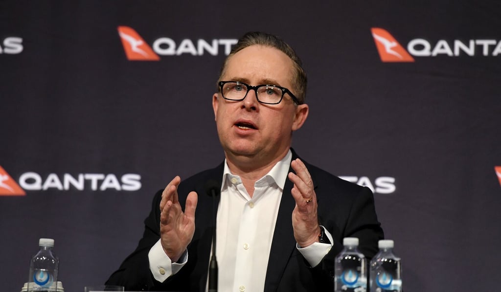 Qantas CEO Alan Joyce speaks during a press conference in Sydney on June 25, after announcing significant job cuts and cost cutting measures. Photo: DPA