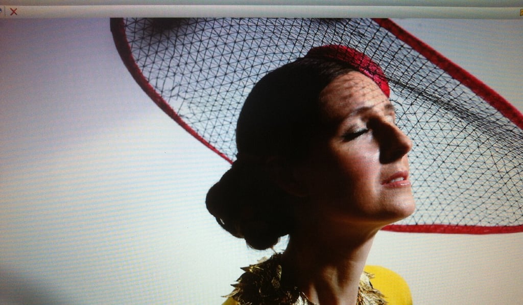 Milliner Elisabeth Koch in one of her designs. Photo: Handout