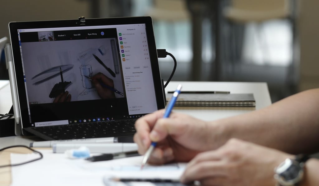 The results of a survey released on Wednesday showed more than 60 per cent of respondents believed online learning less beneficial than the classroom version. Photo: Xiaomei Chen The results of a survey released on Wednesday showed more than 60 per cent of respondents believed online learning less beneficial than the classroom version. Photo: Xiaomei Chen