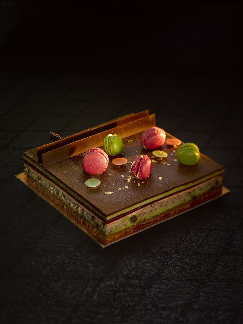 Matcha chocolate cake at Island Gourmet. Photo: Island Shangri-La