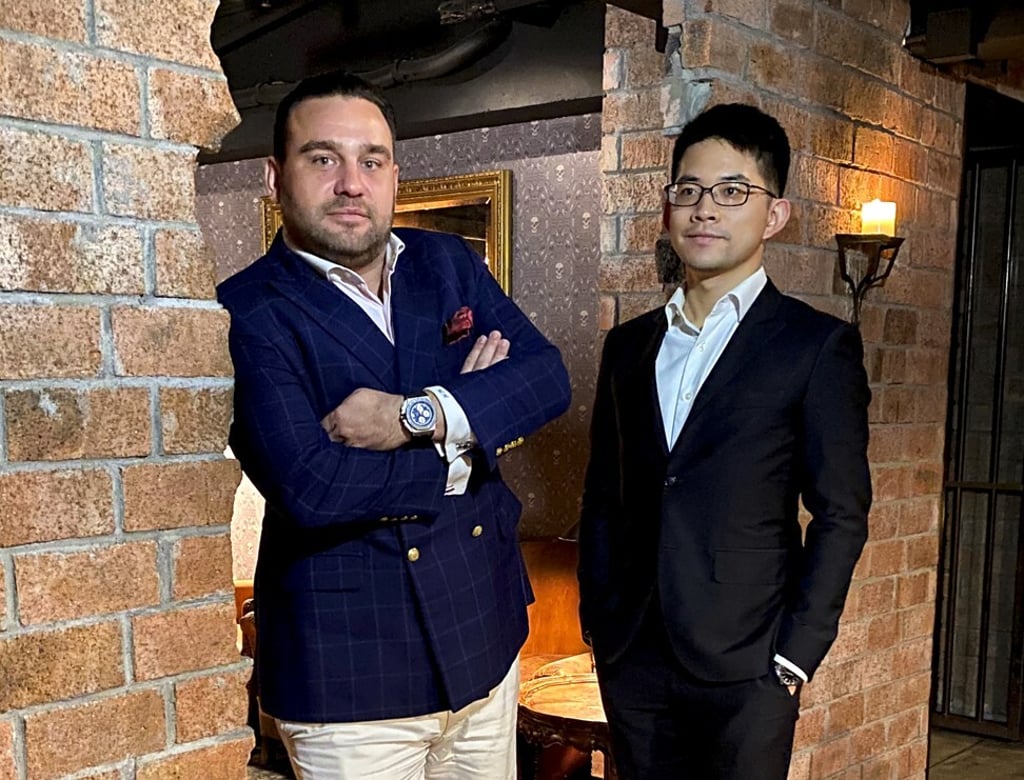 Murray Holdgate, left, general partner at the Rare Single Malts fund, and Freeman Ho, whisky specialist at Rare Finds Worldwide. Photo: Handout Murray Holdgate, left, general partner at the Rare Single Malts fund, and Freeman Ho, whisky specialist at Rare Finds Worldwide. Photo: Handout