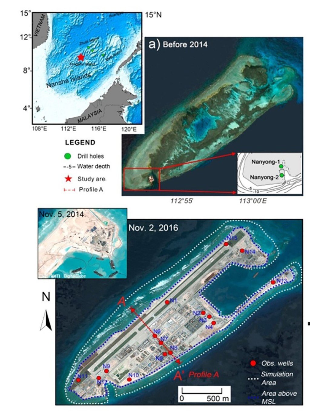 China built an island on Fiery Cross Reef that now spans more than 2 sq km. Photo: Xu Hehua China built an island on Fiery Cross Reef that now spans more than 2 sq km. Photo: Xu Hehua