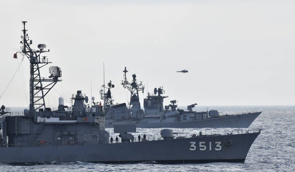 Joint exercises by the Indian and Japanese navies in the Indian Ocean suggest the two countries are drawing closer. Photo: Japan Maritime Self-Defence Force via Twitter.