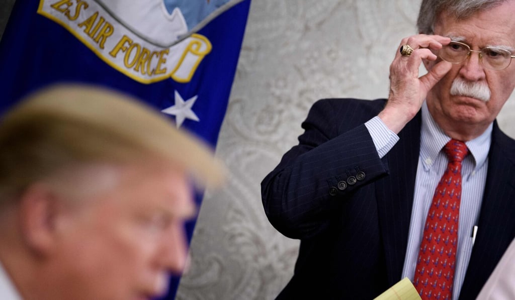 John Bolton and US President Donald Trump in May, 2019. File photo: AFP