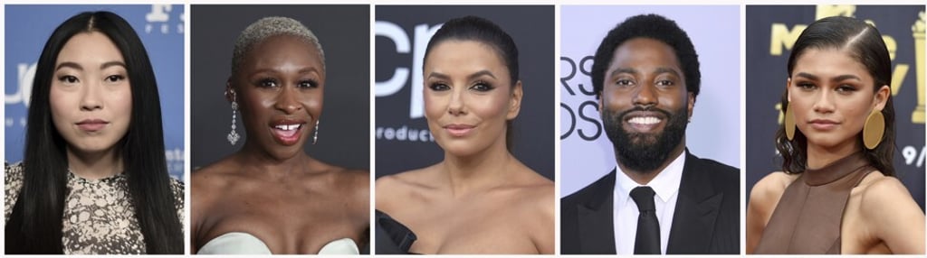 Minority actresses and actors invited to join the Academy of Motion Picture Arts and Sciences include (from left): Awkwafina, Cynthia Erivo, Eva Longoria, John David Washington, and Zendaya. Photo: AP Minority actresses and actors invited to join the Academy of Motion Picture Arts and Sciences include (from left): Awkwafina, Cynthia Erivo, Eva Longoria, John David Washington, and Zendaya. Photo: AP