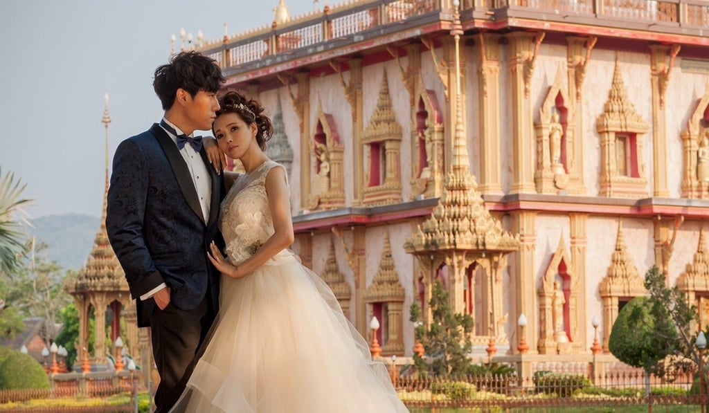 A photo from actor Qin Hao’s wedding to Taiwanese singer Annie Yi Nengjing in 2015. A photo from actor Qin Hao’s wedding to Taiwanese singer Annie Yi Nengjing in 2015.