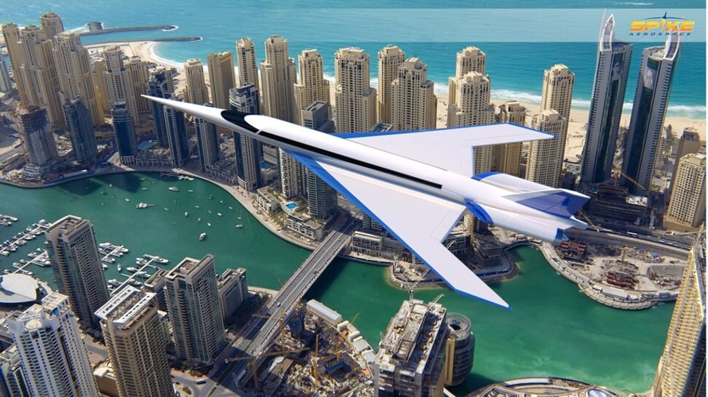 The Spike S-512 soaring over Dubai. Photo: Spike