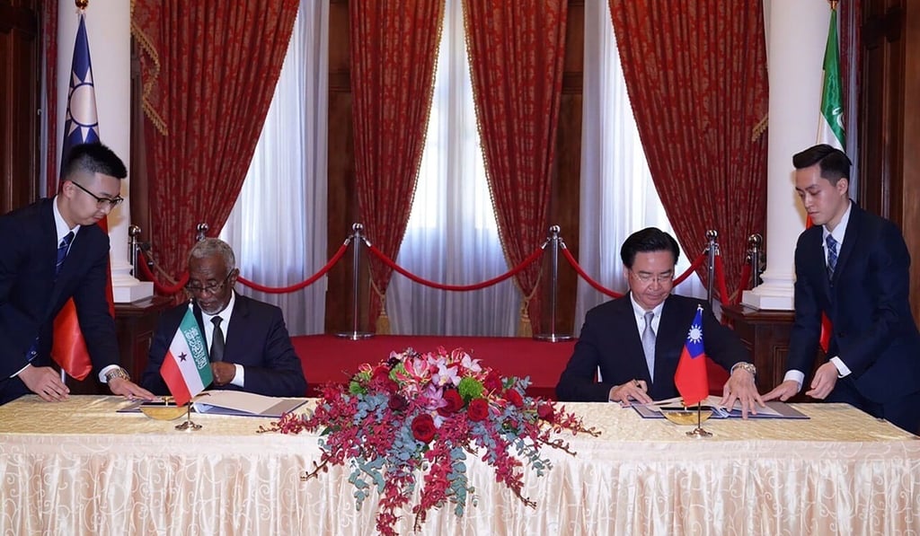 Taiwan’s Foreign Minister Joseph Wu says the two countries have agreed to establish ties based on “friendship and a shared commitment to common values of freedom, democracy, justice and the rule of law”. Photo: Taiwan Ministry of Foreign Affairs via AP)