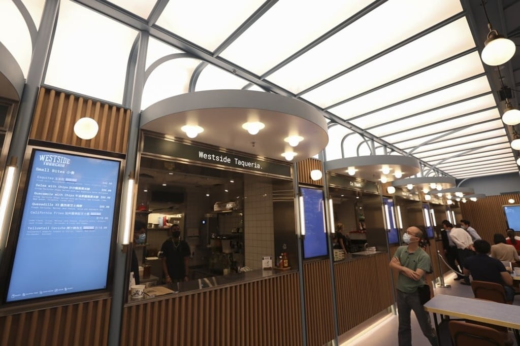 The interior of BaseHall, in the basement of Jardine House, which has nine food and drink stalls. Photo: May Tse The interior of BaseHall, in the basement of Jardine House, which has nine food and drink stalls. Photo: May Tse