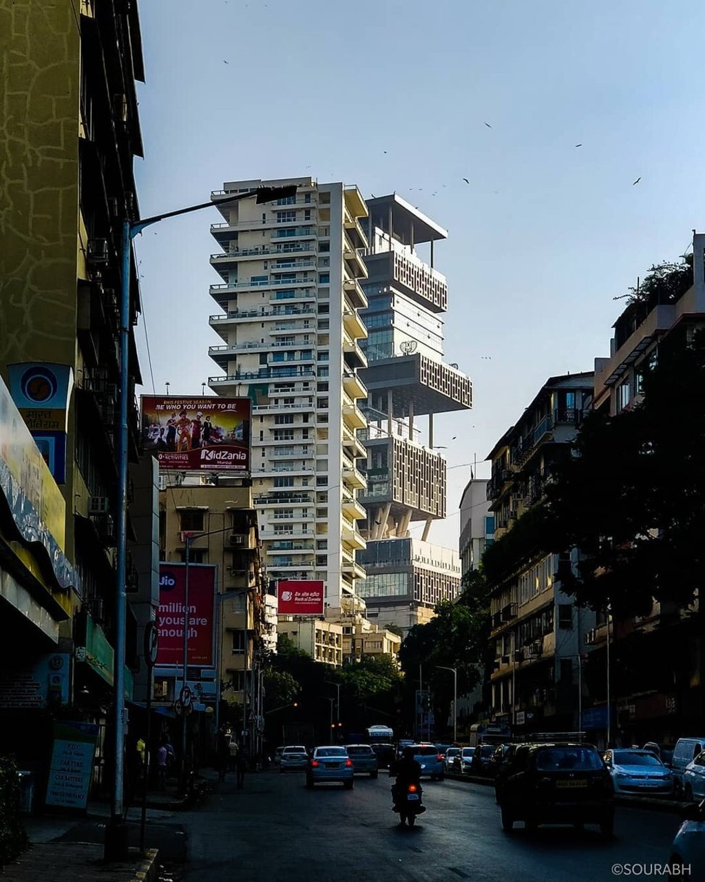 The Ambani residence in Mumbai. Photo: @through_photographers_eye/Instagram The Ambani residence in Mumbai. Photo: @through_photographers_eye/Instagram
