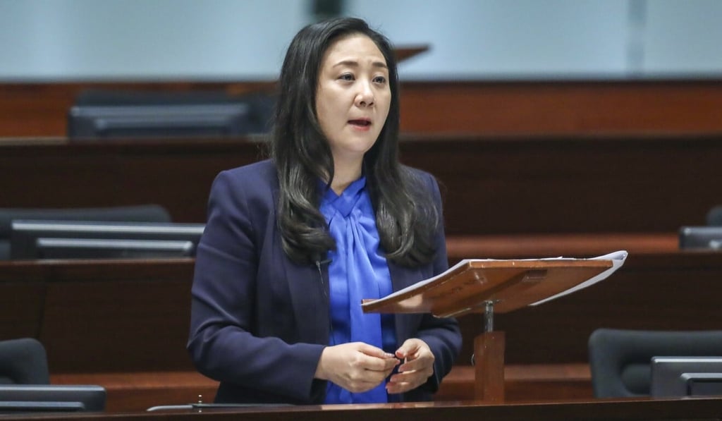Lawmaker Elizabeth Quat raised the issue of the illegal renovations during a Legislative Council meeting. Photo: Sam Tsang Lawmaker Elizabeth Quat raised the issue of the illegal renovations during a Legislative Council meeting. Photo: Sam Tsang