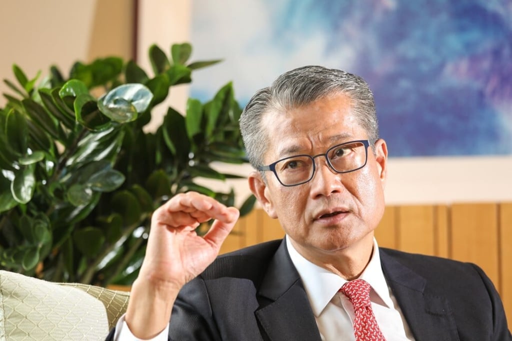 Financial Secretary Paul Chan Mo-po during a June 11, 2020 interview at the Central Government Offices in Tamar. Photo: Nora Tam Financial Secretary Paul Chan Mo-po during a June 11, 2020 interview at the Central Government Offices in Tamar. Photo: Nora Tam
