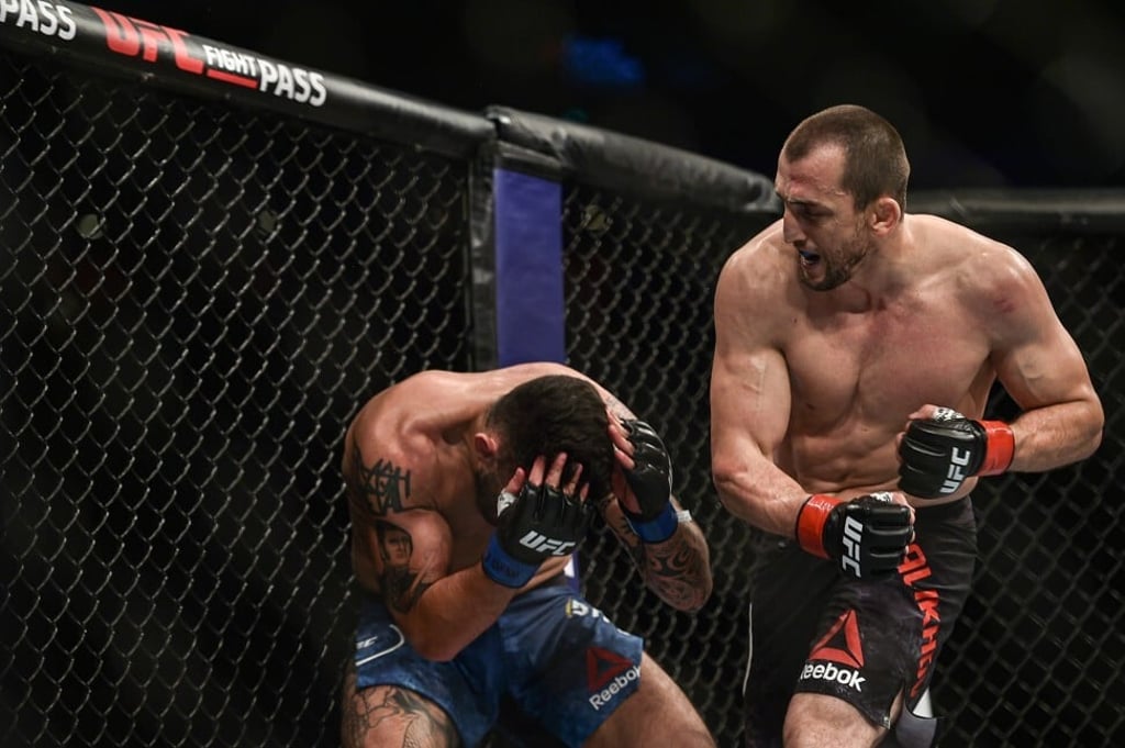 Muslim Salikov lands a punch on Laureano Staropoli. Photo: SingaporeMaven Muslim Salikov lands a punch on Laureano Staropoli. Photo: SingaporeMaven