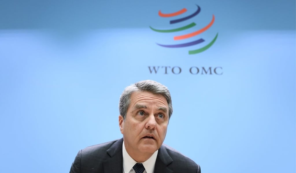 WTO director general Roberto Azevedo attends a press conference in Geneva on December 10 last year. Azevedo will step down next month after a six-year tenure, with no trade liberalising achievements to his name. Photo: AFP WTO director general Roberto Azevedo attends a press conference in Geneva on December 10 last year. Azevedo will step down next month after a six-year tenure, with no trade liberalising achievements to his name. Photo: AFP