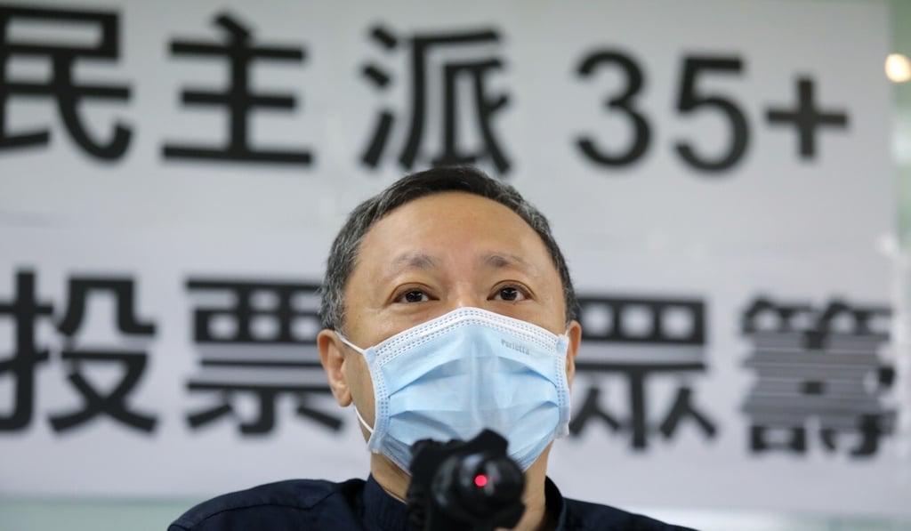 University of Hong Kong associate law professor Benny Tai Yiu-ting speaks to the media on June 9 about his plan to hold primary elections for the pro-democracy camp. Photo: Nora Tam