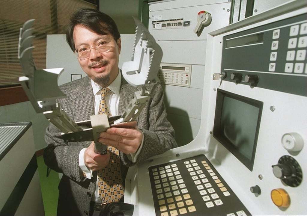 Ng with the dental forceps he designed. Photo: SCMP