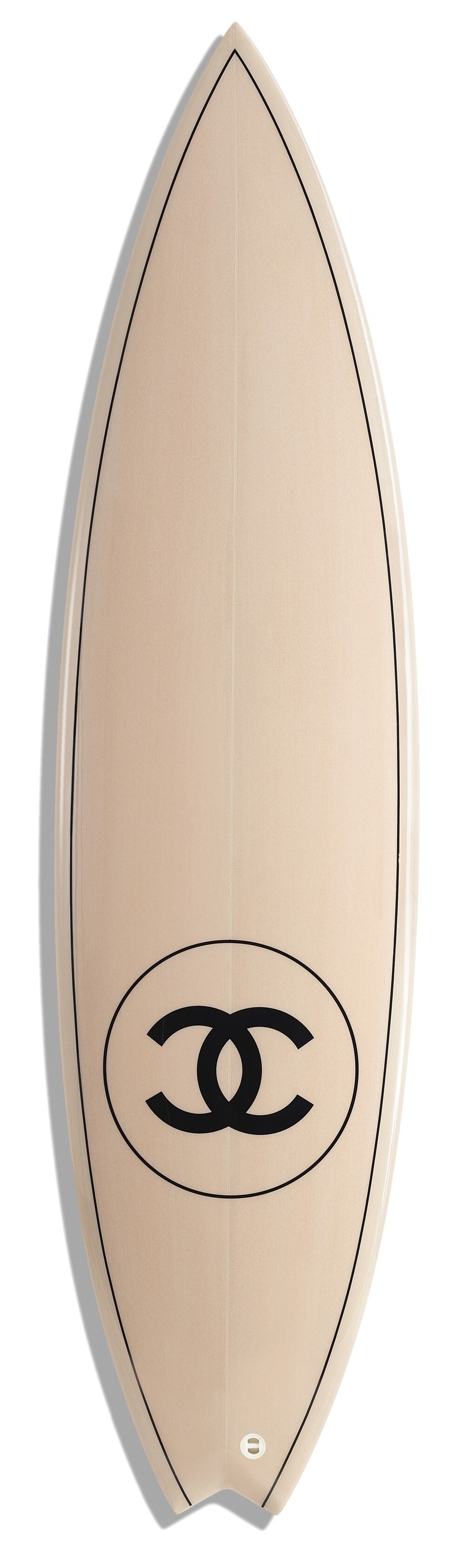 A limited edition board from surf design specialist Philippe Barland for Chanel. Photo: Chanel A limited edition board from surf design specialist Philippe Barland for Chanel. Photo: Chanel