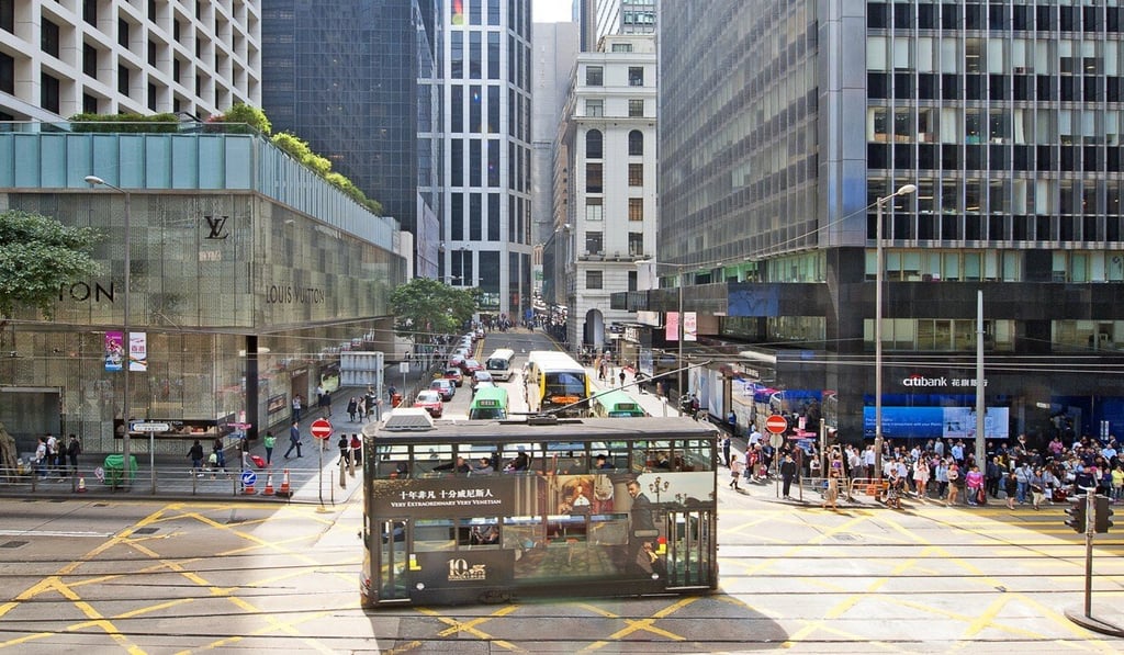 Hong Kong’s fleet of double decker trams carries an average of 200,000 passengers a day between Kennedy Town and Shau Kei Wan on Hong Kong Island. Photo: Getty Images