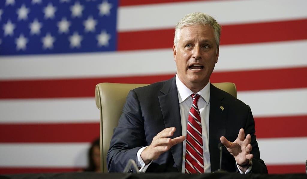 US national security adviser Robert O’Brien has been in Paris this week to meet officials from France, Germany, Britain and Italy. Photo: AP US national security adviser Robert O’Brien has been in Paris this week to meet officials from France, Germany, Britain and Italy. Photo: AP