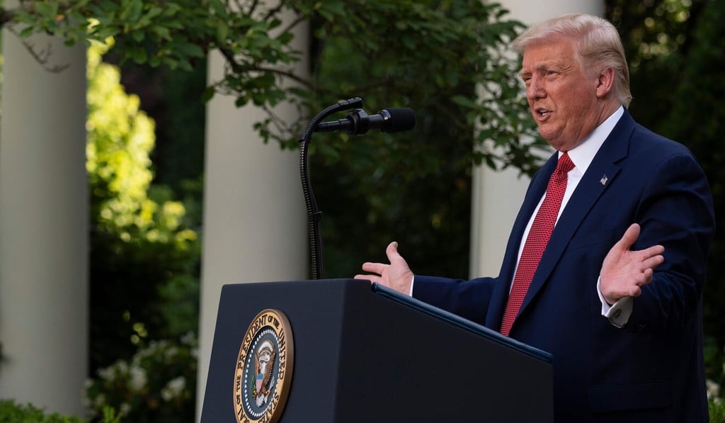 US President Donald Trump in the Rose Garden of the White House this week. Photo: AFP US President Donald Trump in the Rose Garden of the White House this week. Photo: AFP