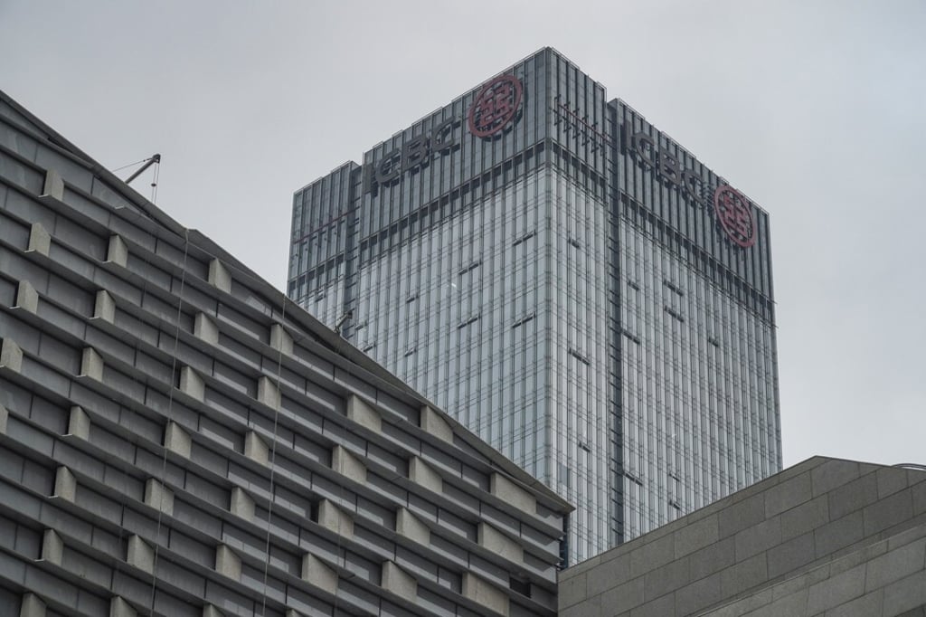 The ICBC building in Shenzhen is seen in March 2019. The China Securities Regulatory Commission is reportedly mulling a pilot programme to award securities licences to two state-owned commercial banks, including ICBC. Photo: Roy Issa