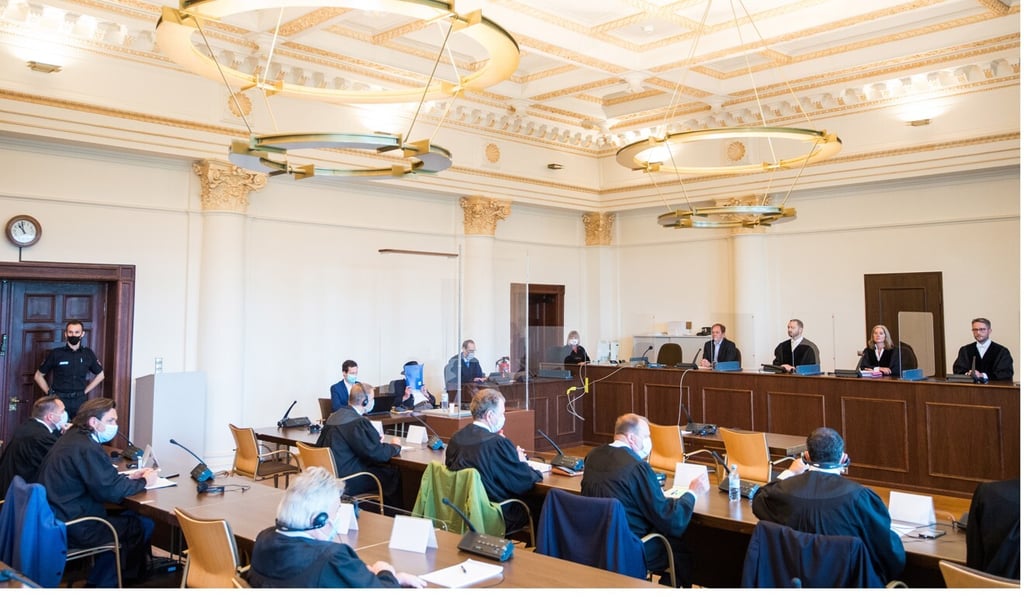 Former SS camp guard Bruno Dey is convicted in the Regional Court in Hamburg, Germany. Photo: EPA-EFE