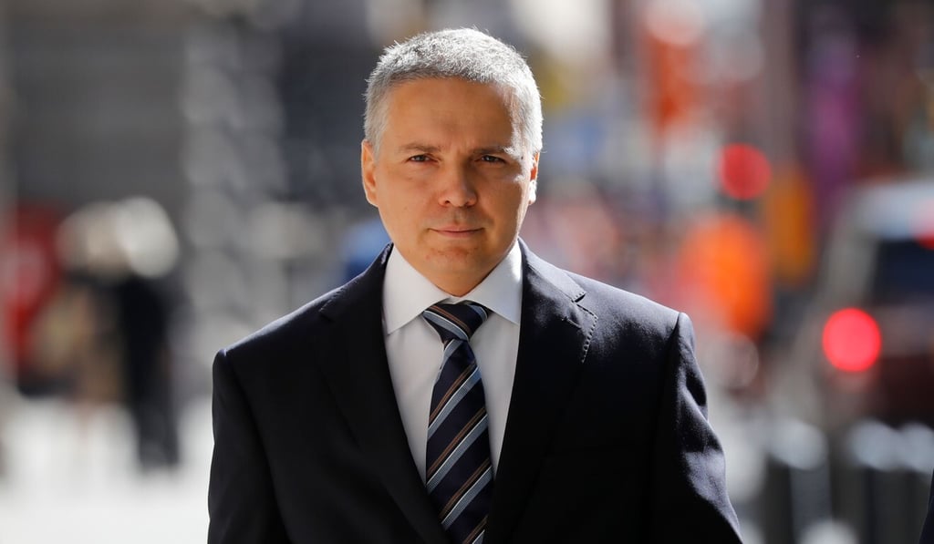Russian tech entrepreneur Alexsej Gubarev arrives at the High Court in London on Wednesday for his libel trial against former British intelligence officer Christopher Steele. Photo: AFP Russian tech entrepreneur Alexsej Gubarev arrives at the High Court in London on Wednesday for his libel trial against former British intelligence officer Christopher Steele. Photo: AFP