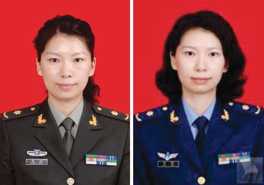 Juan Tang (pictured left and right) has been charged with visa fraud by the US. She allegedly lied about their visa status and links to the People’s Liberation Army. Photo: EPA-EFE