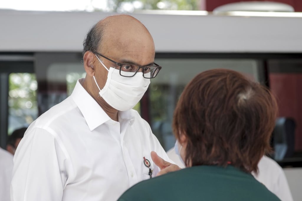 Tharman Shanmugaratnam, left, is a trusted senior member of the ruling People’s Action Party. Photo: EPA-EFE