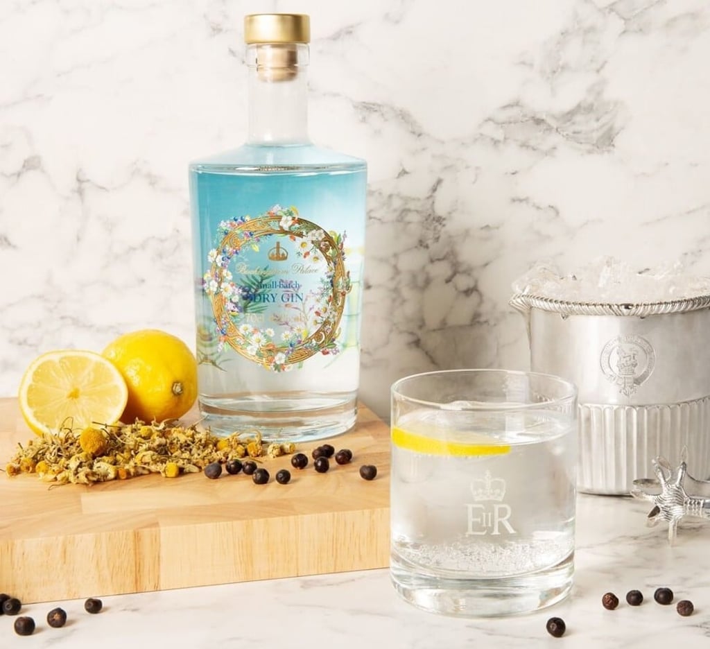 Now on mail order: Buckingham Palace Gin. Photo: @buckinghampalaceshop/Instagram