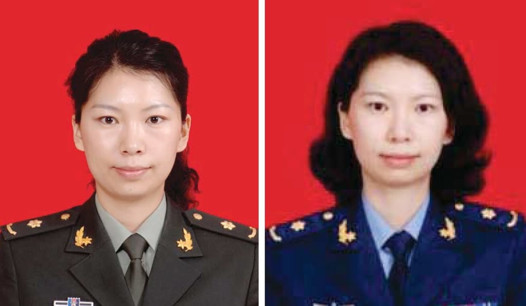 A combination photo from a criminal complaint filed in US District Court shows two images of Tang Juan in military uniform. Photo: US District Court A combination photo from a criminal complaint filed in US District Court shows two images of Tang Juan in military uniform. Photo: US District Court