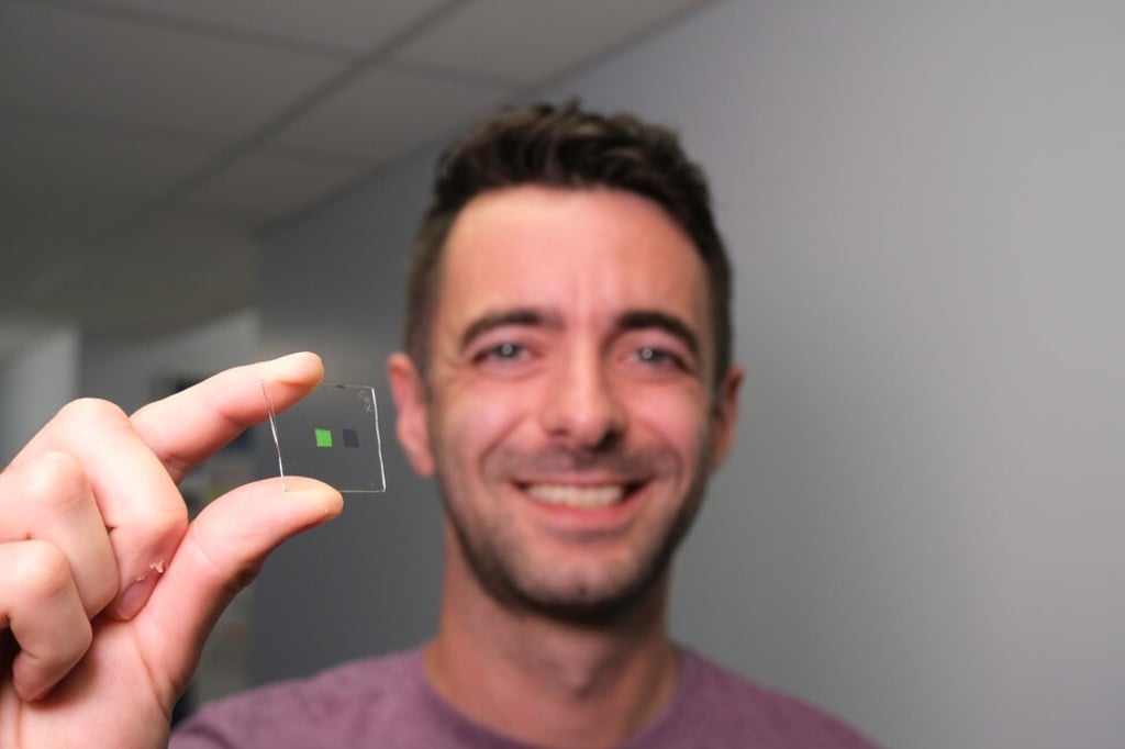 The ‘artificial tongue’ developed by Dr Alisdair Clark profiles the taste components of a substance to check its authenticity. Photo: University of Glasgow The ‘artificial tongue’ developed by Dr Alisdair Clark profiles the taste components of a substance to check its authenticity. Photo: University of Glasgow