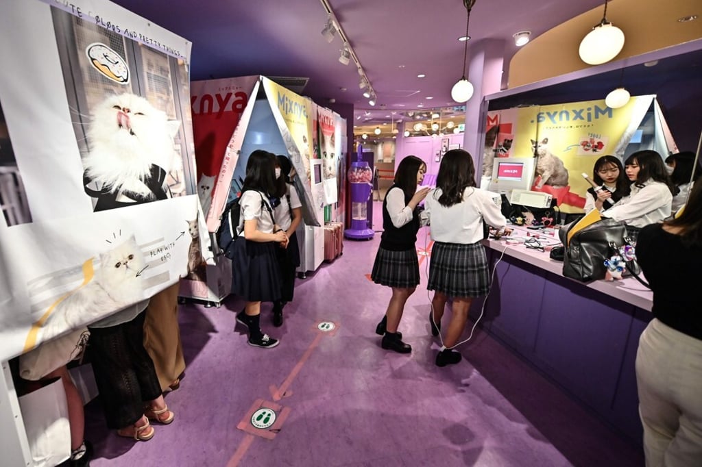 Print club photo booths became a popular feature at Japanese gaming arcades in the late 1990s – and remain popular now. Photo: AFP Print club photo booths became a popular feature at Japanese gaming arcades in the late 1990s – and remain popular now. Photo: AFP