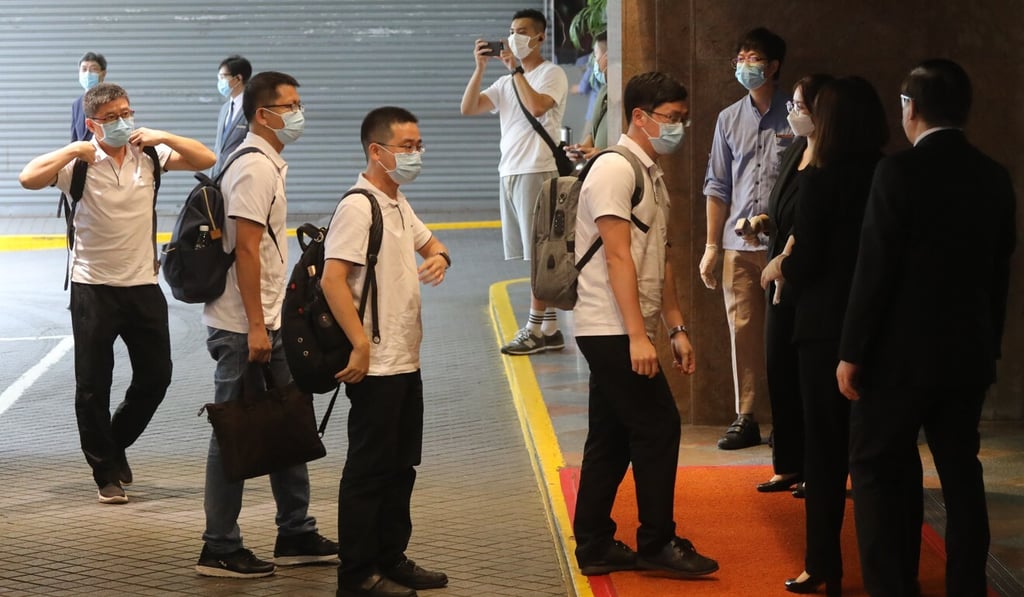 Medical experts from mainland China arrive at Metropark Hotel Kowloon in Mong Kok. Photo: Handout Medical experts from mainland China arrive at Metropark Hotel Kowloon in Mong Kok. Photo: Handout