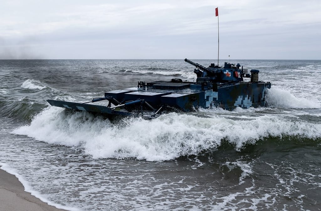 China’s ZBD-05 amphibious infantry fighting vehicle is designed for fast landings. Photo: TASS via Getty Images