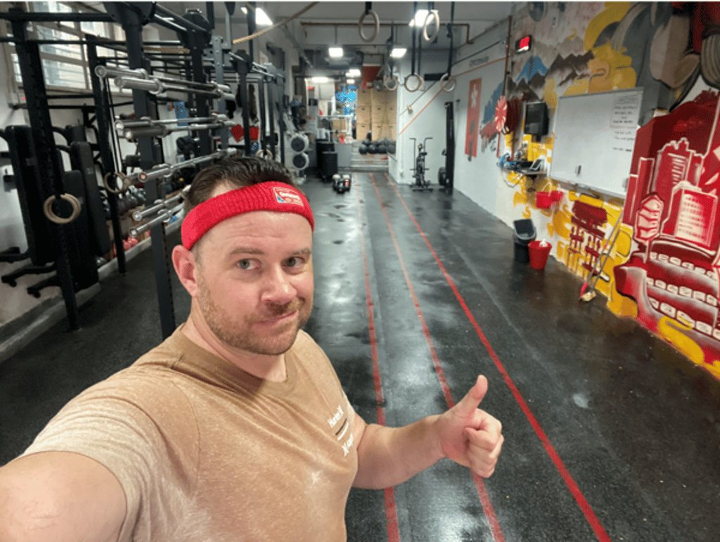 David Baker and an empty gym as lockdown restrictions prevent members attending Typhoon. Photo: Handout