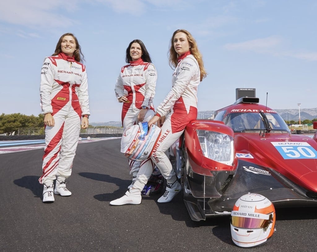 From left, drivers Tatiana Calderon, Katherine Legge and Sophia Floersch. Photo: Richard Mille
