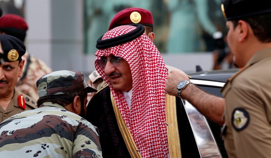 Saudi Arabia's then crown prince Mohammed bin Nayef arrives at a military parade in Mecca in September 2016. Saad al-Jabri (not pictured) was a long-time aide to the prince. Photo: Reuters