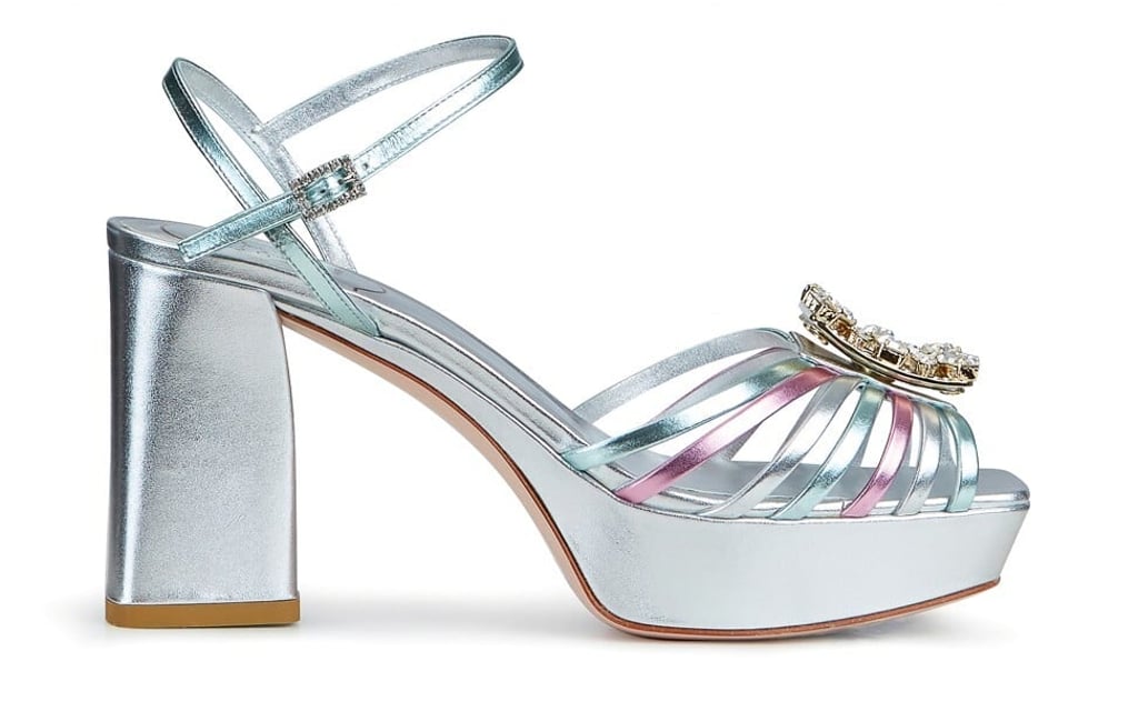 Roger Vivier’s broche platform sandals. Photo: handout Roger Vivier’s broche platform sandals. Photo: handout