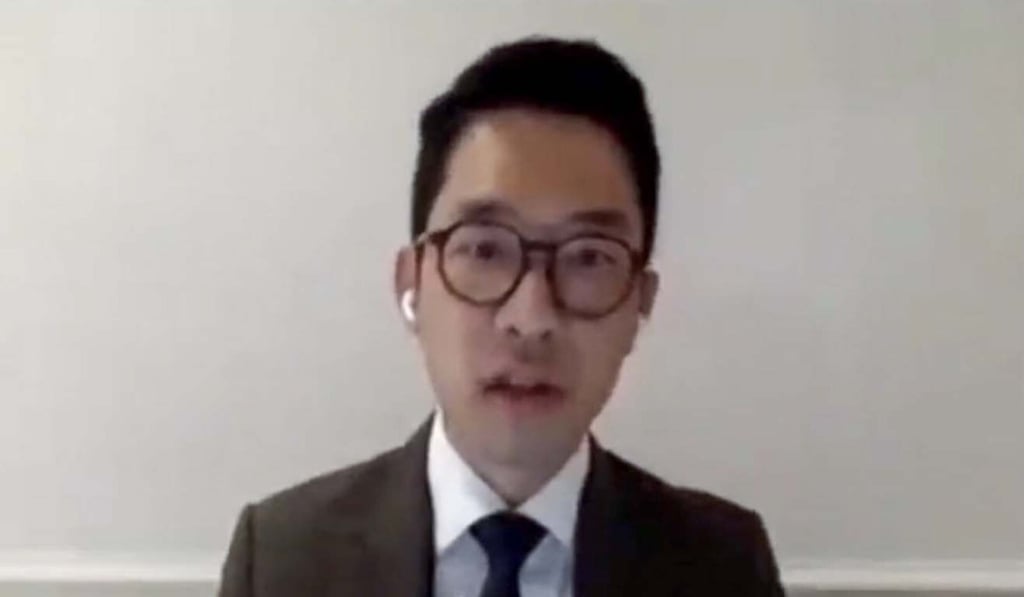 Former lawmaker Nathan Law addressed the US House Committee on Foreign Affairs via video conference. Photo: Handout Former lawmaker Nathan Law addressed the US House Committee on Foreign Affairs via video conference. Photo: Handout